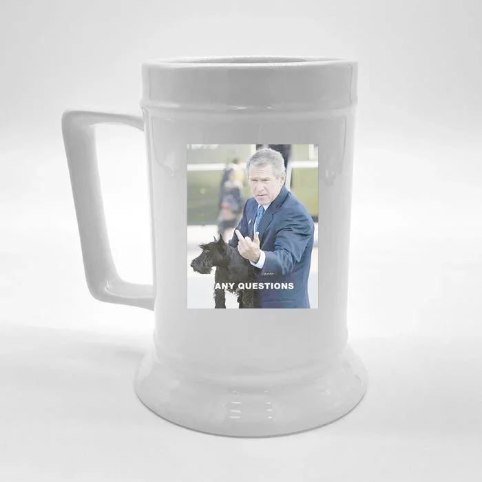 George Bush Middle Finger Front & Back Beer Stein