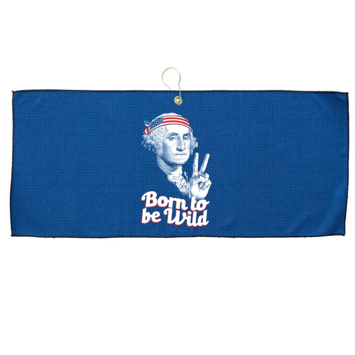 George Washington Born To Be Wild Large Microfiber Waffle Golf Towel