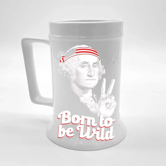 George Washington Born To Be Wild Front & Back Beer Stein