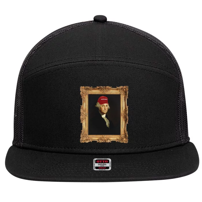 George Washington Make America Portrait 7 Panel Mesh Trucker Snapback Hat