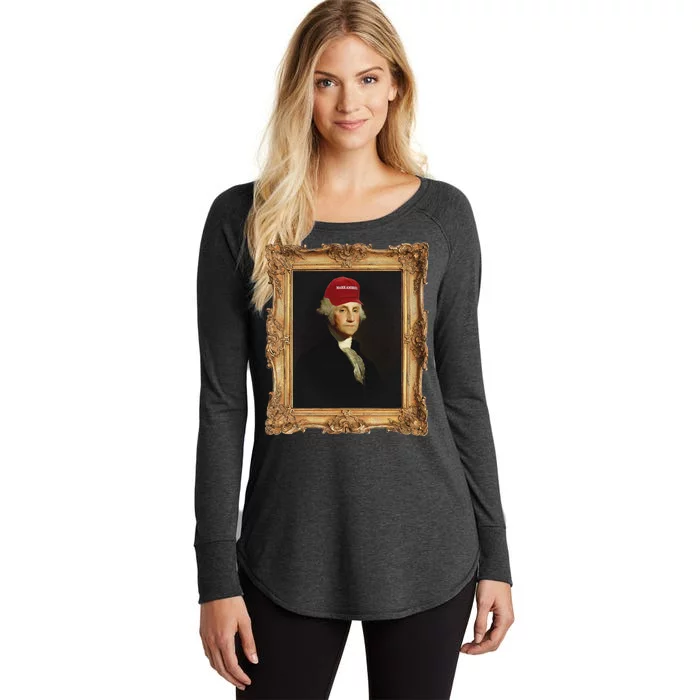 George Washington Make America Portrait Women's Perfect Tri Tunic Long Sleeve Shirt