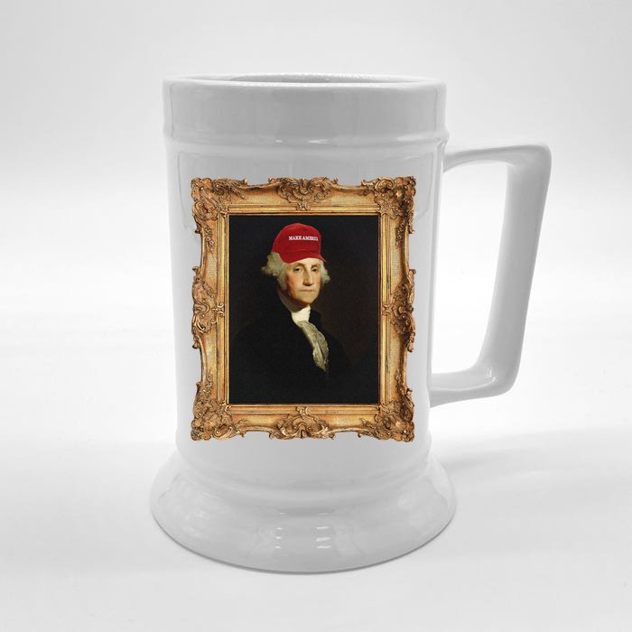 George Washington Make America Portrait Front & Back Beer Stein