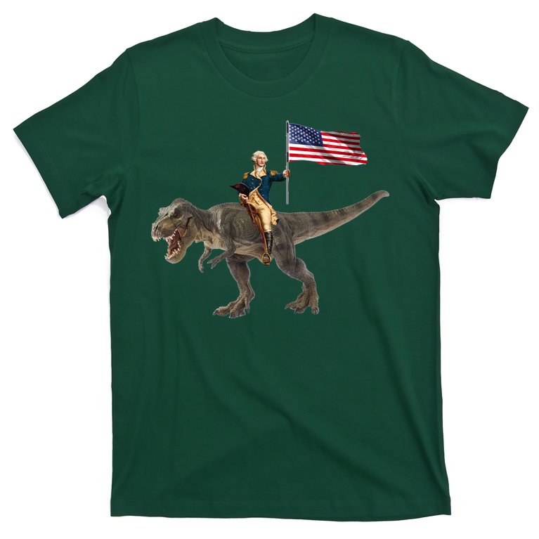 George Washington On A Dinosaur T-Shirt