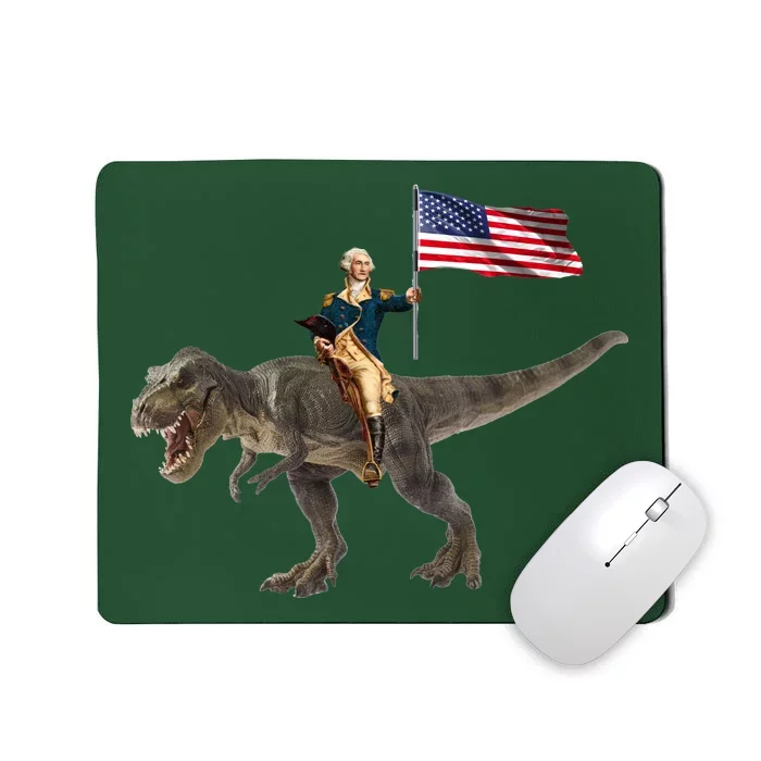 George Washington On A Dinosaur Mousepad