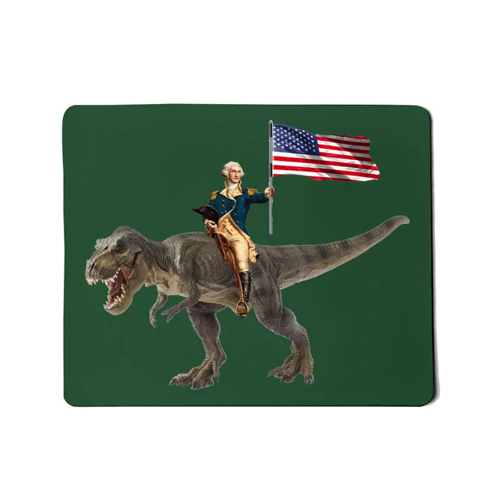 George Washington On A Dinosaur Mousepad