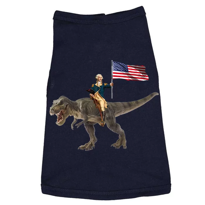 George Washington On A Dinosaur Doggie Tank