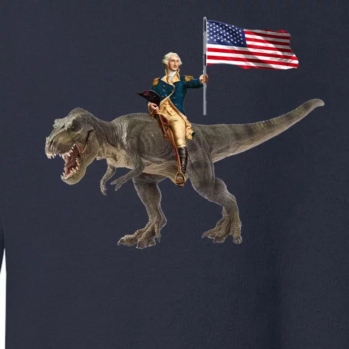 George Washington On A Dinosaur Toddler Sweatshirt