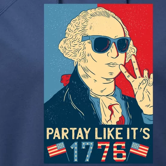 George Washington Party Like Its 1776 Performance Fleece Hoodie