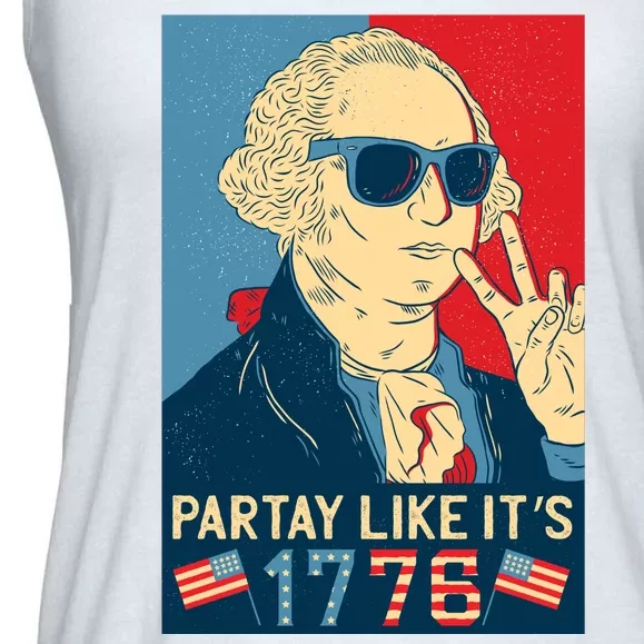 George Washington Party Like Its 1776 Ladies Essential Flowy Tank