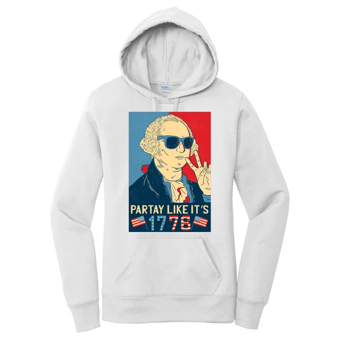 George Washington Party Like Its 1776 Women's Pullover Hoodie