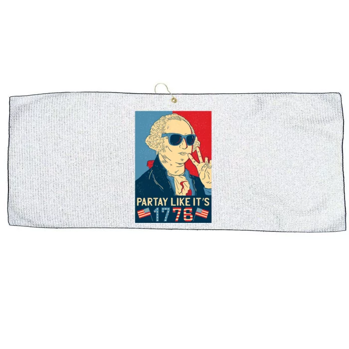 George Washington Party Like Its 1776 Large Microfiber Waffle Golf Towel