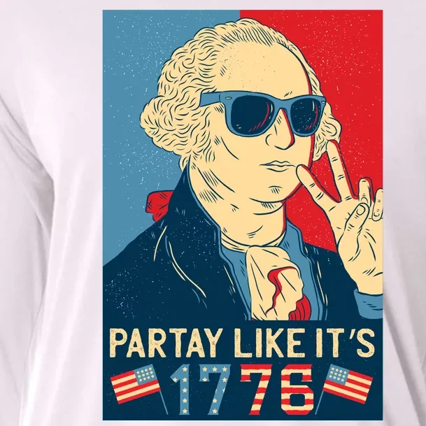 George Washington Party Like Its 1776 Cooling Performance Long Sleeve Crew