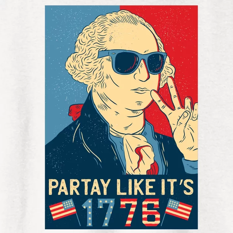 George Washington Party Like Its 1776 Women's Crop Top Tee