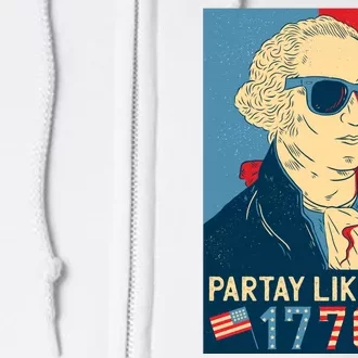 George Washington Party Like Its 1776 Full Zip Hoodie