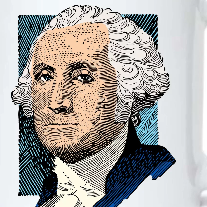 George Washington Portrait Black Color Changing Mug