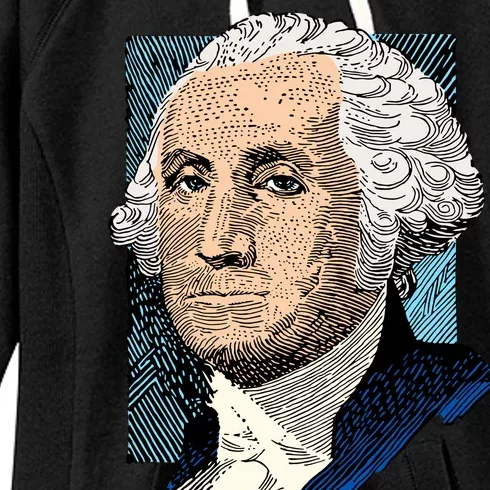 George Washington Portrait Women's Fleece Hoodie