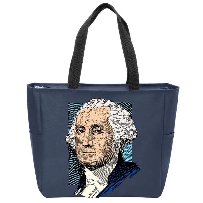 George Washington Portrait Zip Tote Bag