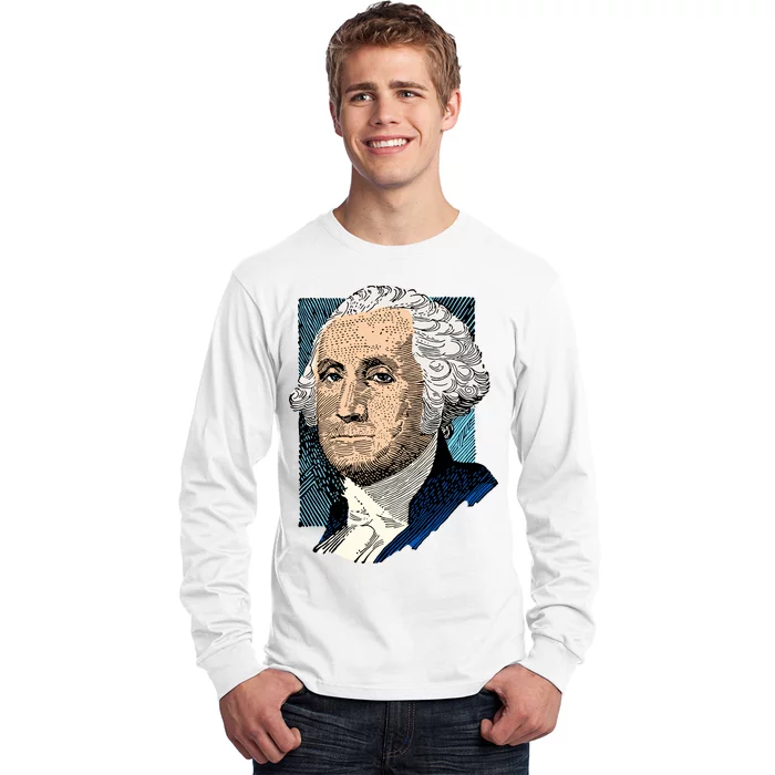 George Washington Portrait Long Sleeve Shirt