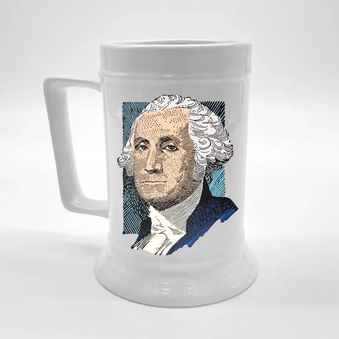 George Washington Portrait Front & Back Beer Stein