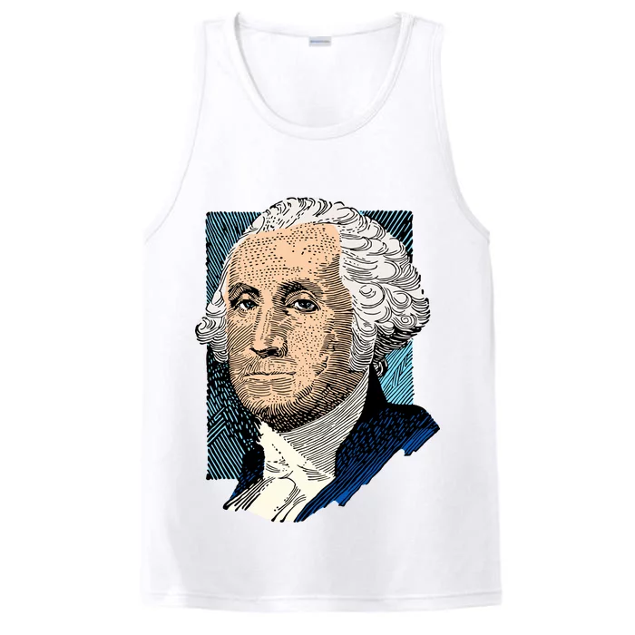 George Washington Portrait Performance Tank