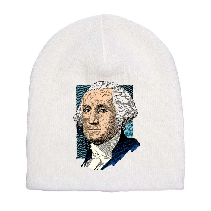 George Washington Portrait Short Acrylic Beanie