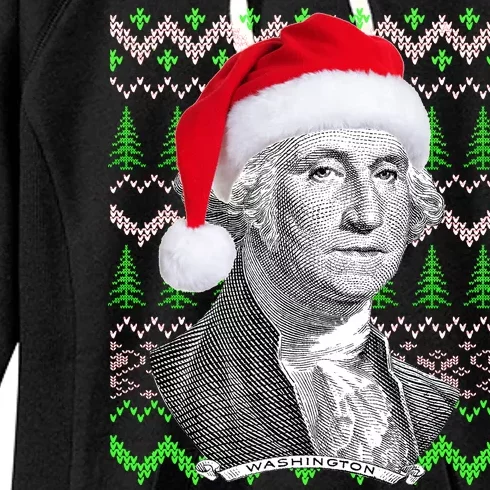 George Washington Ugly Christmas Sweater Women's Fleece Hoodie