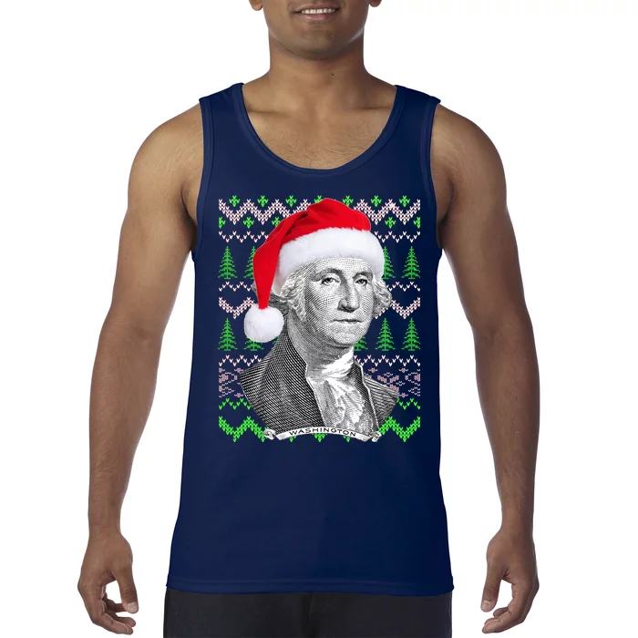 George Washington Ugly Christmas Sweater Tank Top