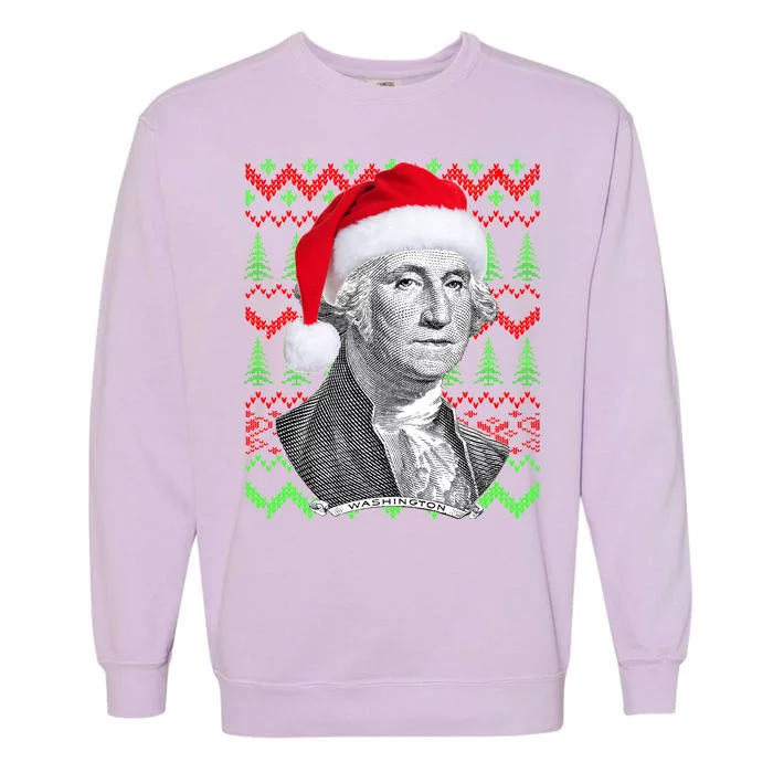 George Washington Ugly Christmas Sweater Garment-Dyed Sweatshirt