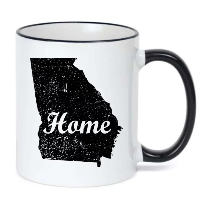 Georgia Home State Black Color Changing Mug