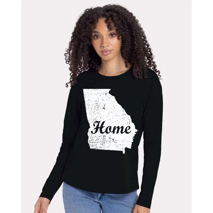 Georgia Home State Womens Cotton Relaxed Long Sleeve T-Shirt