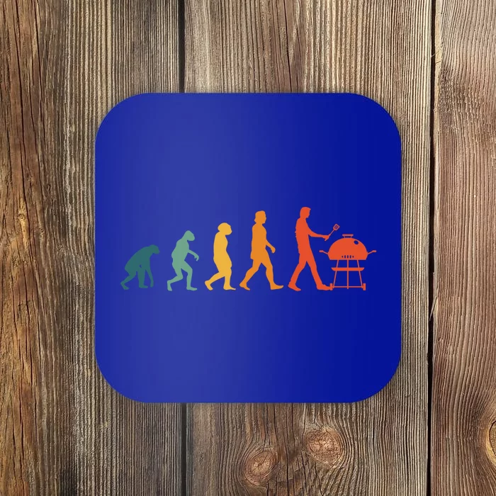 Grilling Evolution Retro Barbecue Party Bbq Gift Coaster