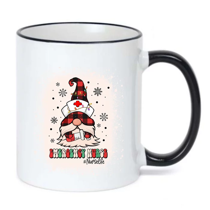 Groovy Emergency Room Nurse Christmas Gnome Funny Er Nurse Cool Gift Black Color Changing Mug