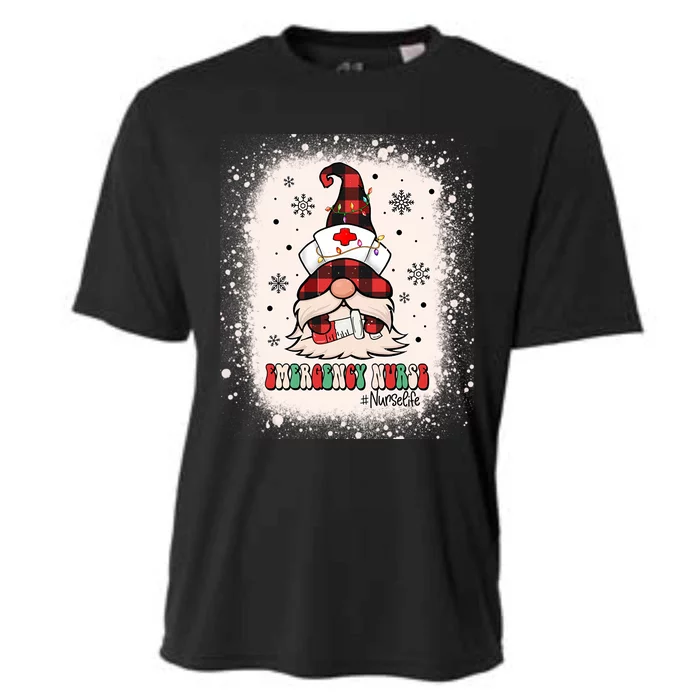 Groovy Emergency Room Nurse Christmas Gnome Funny Er Nurse Cool Gift Cooling Performance Crew T-Shirt