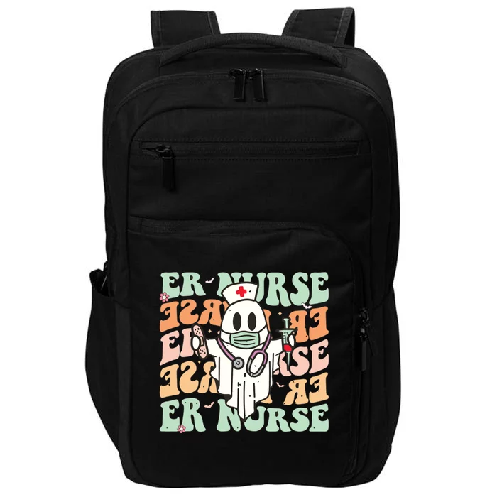 Groovy Emergency Room Nurse Funny Halloween Costume Er Nurse Impact Tech Backpack