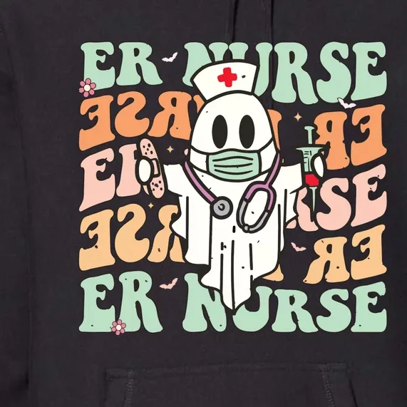 Groovy Emergency Room Nurse Funny Halloween Costume Er Nurse Premium Hoodie