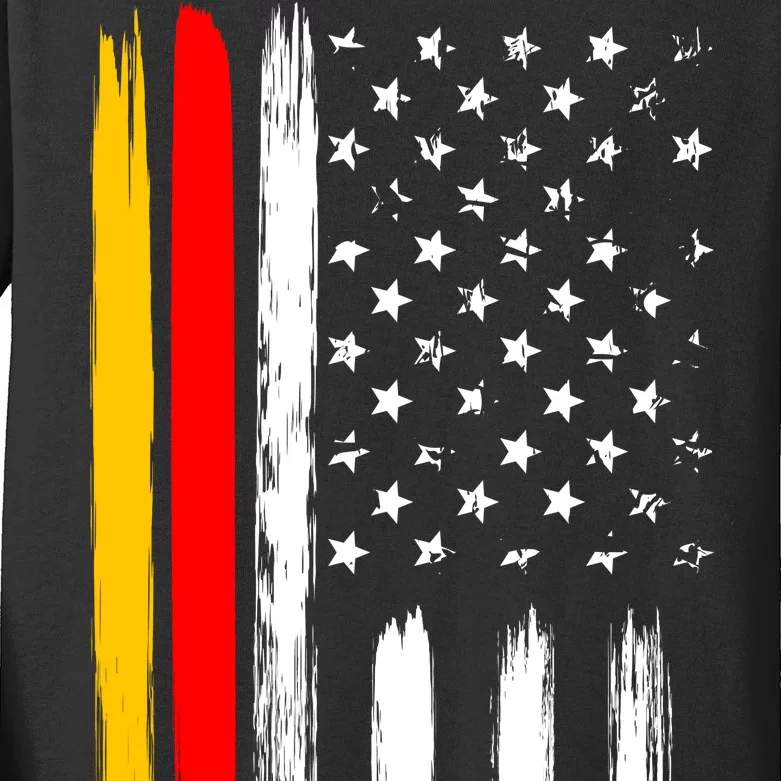 German American Oktoberfest Flag Kids Long Sleeve Shirt