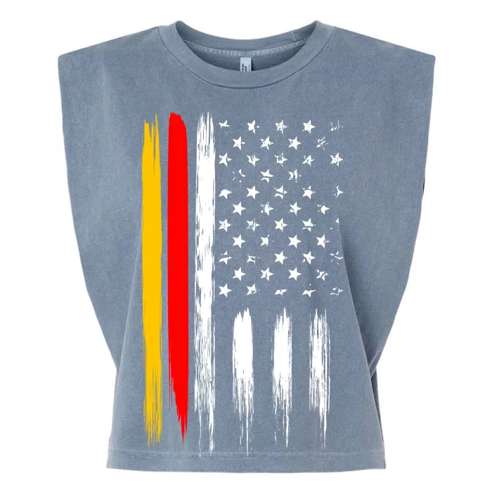 German American Oktoberfest Flag Garment-Dyed Women's Muscle Tee