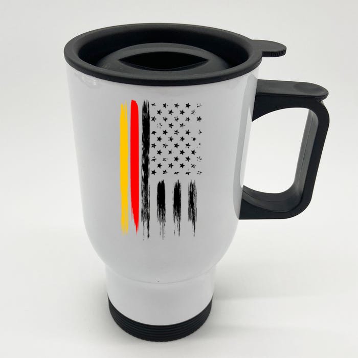 German American Oktoberfest Flag Front & Back Stainless Steel Travel Mug