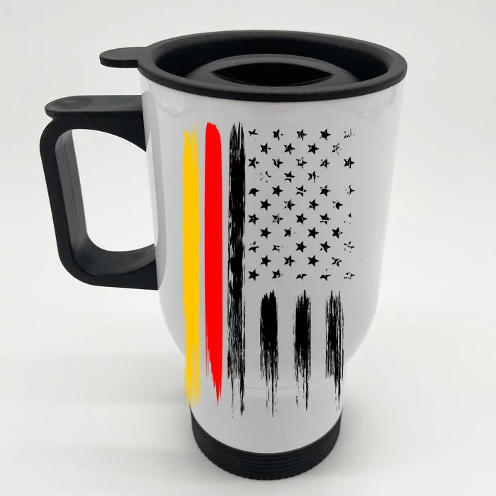 German American Oktoberfest Flag Front & Back Stainless Steel Travel Mug