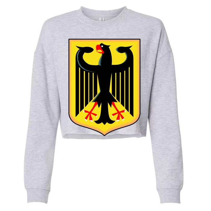 German Emblem Cropped Pullover Crew