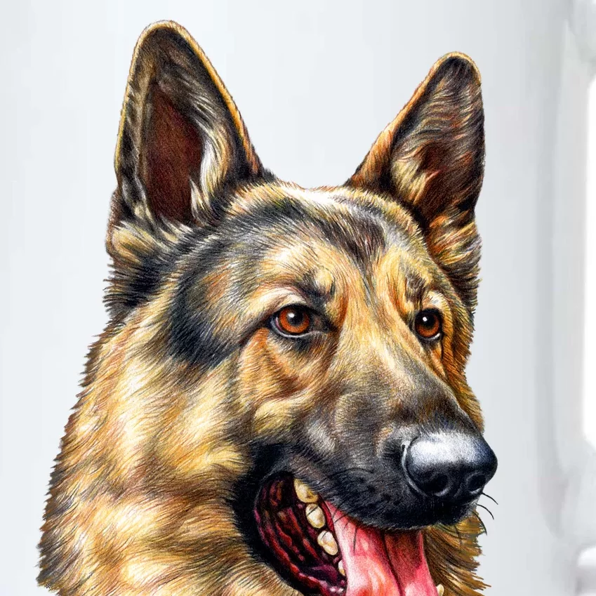 German Shepherd Face Black Color Changing Mug