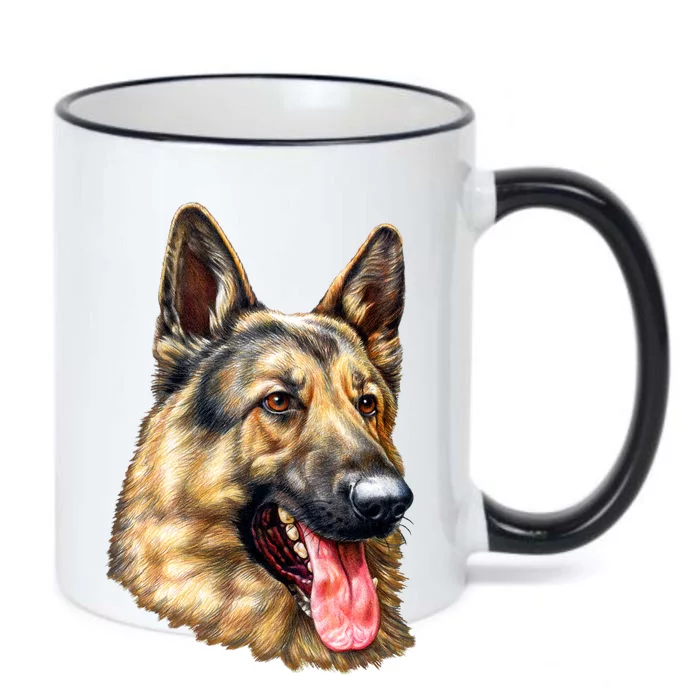 German Shepherd Face Black Color Changing Mug