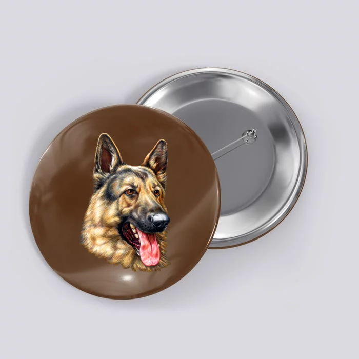 German Shepherd Face Button