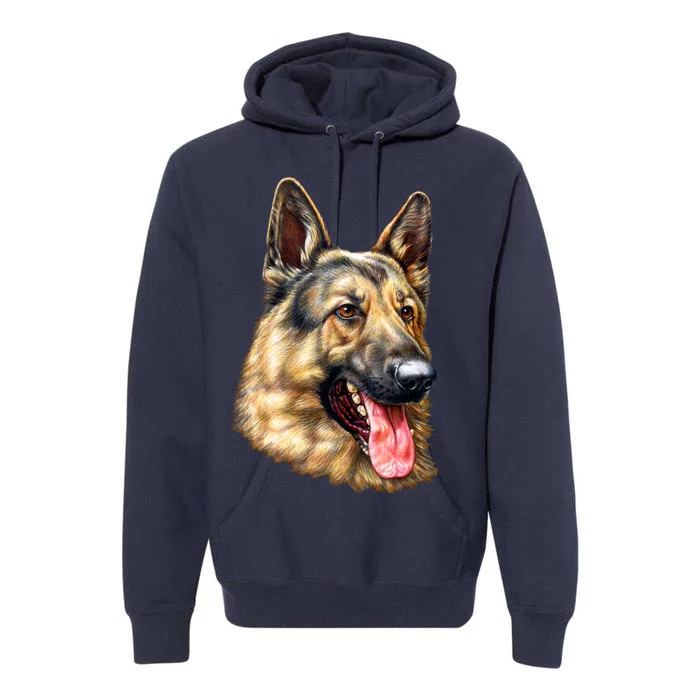 German Shepherd Face Premium Hoodie