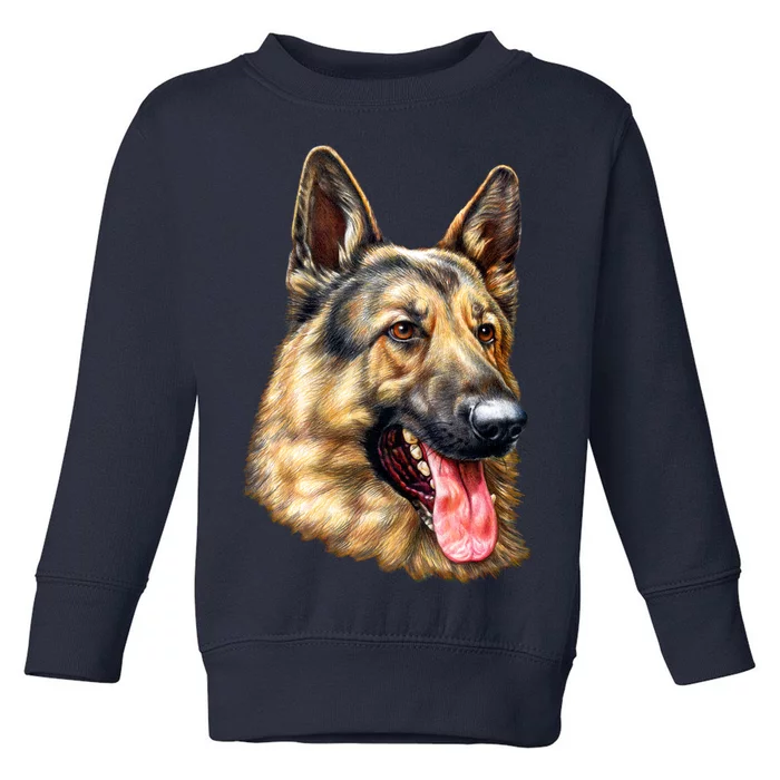 German Shepherd Face Toddler Sweatshirt