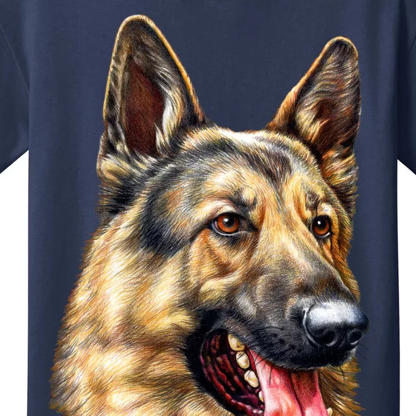 German Shepherd Face Kids T-Shirt