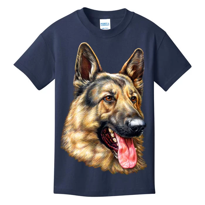 German Shepherd Face Kids T-Shirt