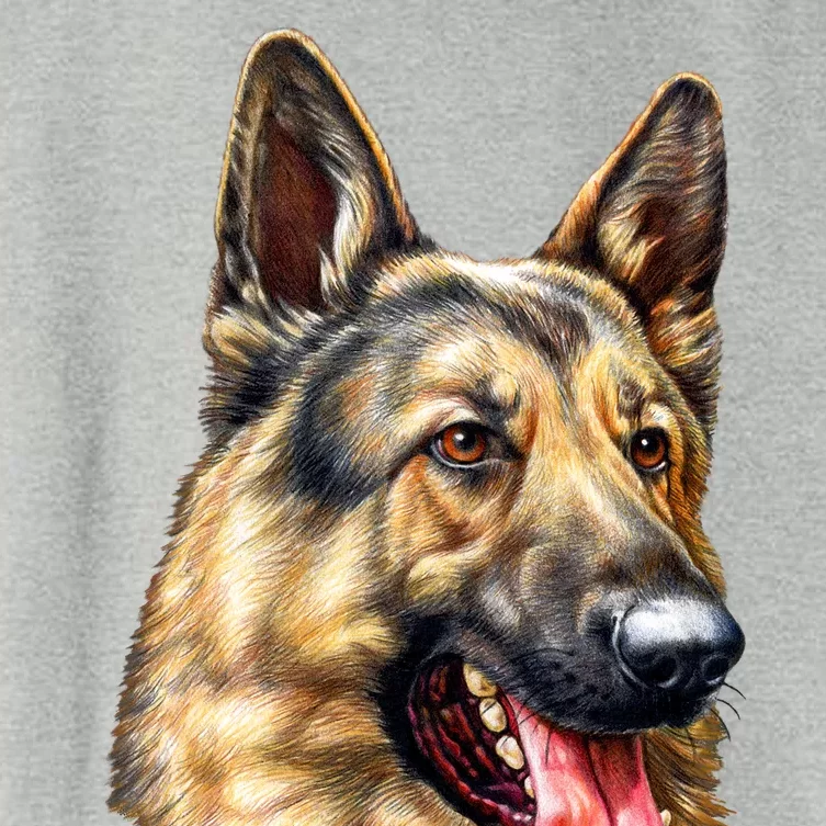 German Shepherd Face Women's Crop Top Tee