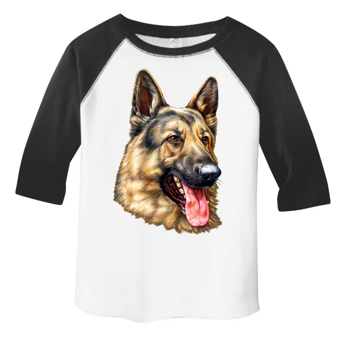 German Shepherd Face Toddler Fine Jersey T-Shirt