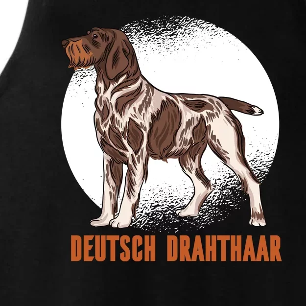 German Wirehaired Pointer Dog Ladies Tri-Blend Wicking Tank